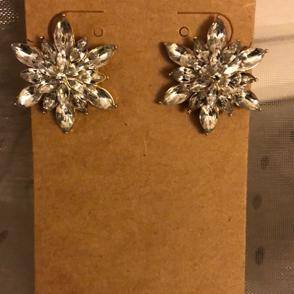 Snowflake Cluster Earrings - Picture 2 of 4